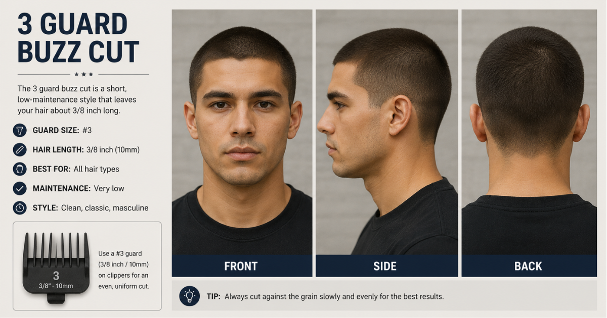 guard buzz cut hairstyle for men